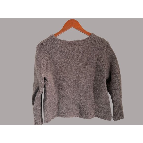 Hand Knit By Dolly Multicolor Wool Blend Patchwork Sweater With Fringe & Texture - Picture 8 of 8